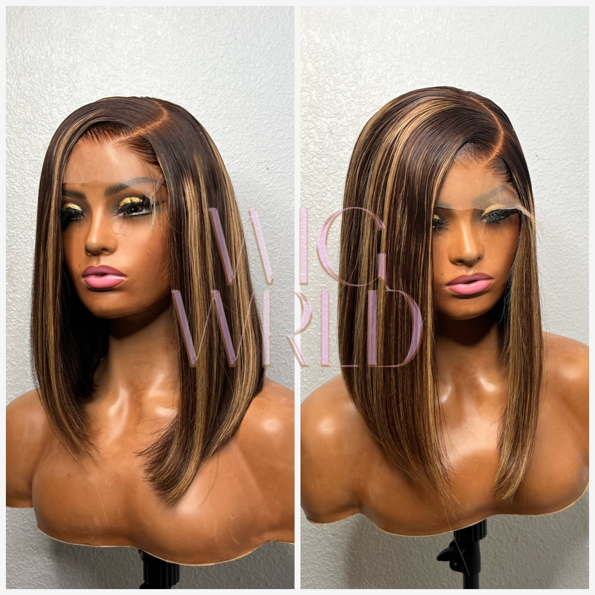 Ready to ship: 12” Highlighted 4x4 Closure Bob