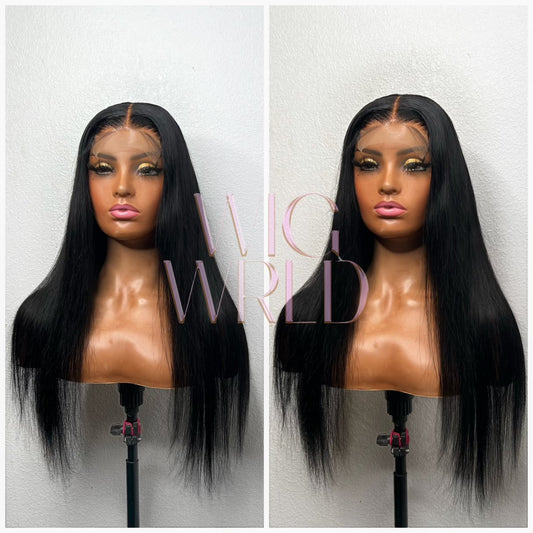 Ready to ship: 24” straight 4x4 closure wig