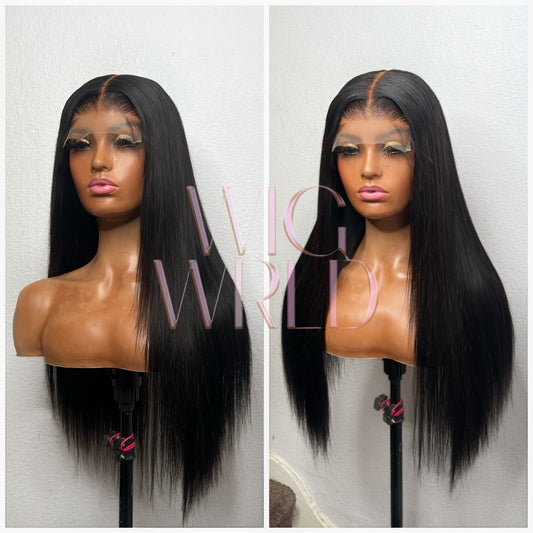 22” BONE STRAIGHT 5x5 closure wig (Luxury collection)