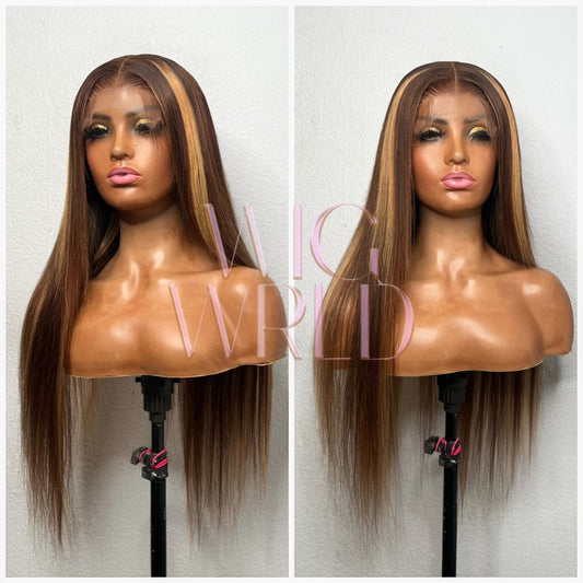 SALE 24” highlighted 5x5 closure wig